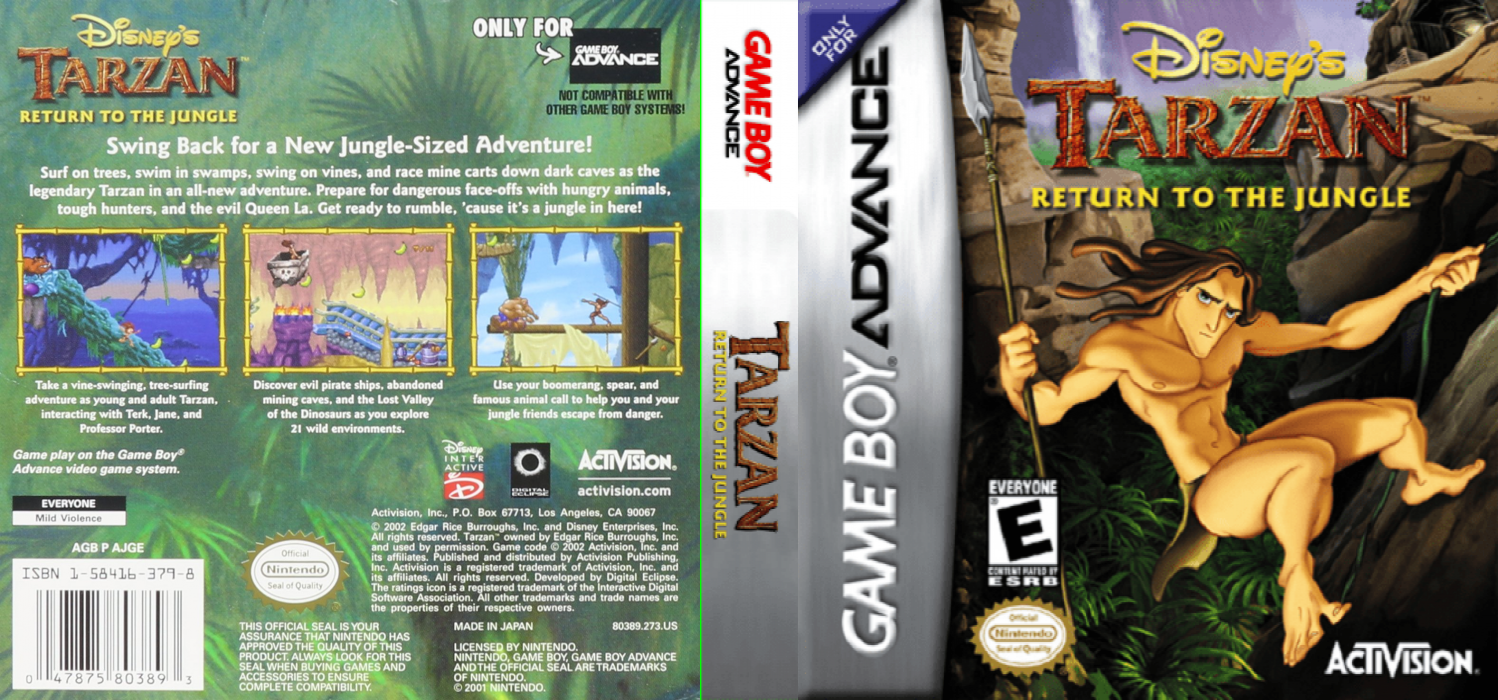 Disney’s Tarzan: Return to the Jungle [US,EU] gba 2002 Box Art