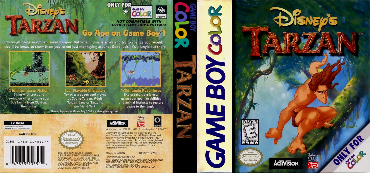 Tarzan [US,EU] gbc 1999 Box Art