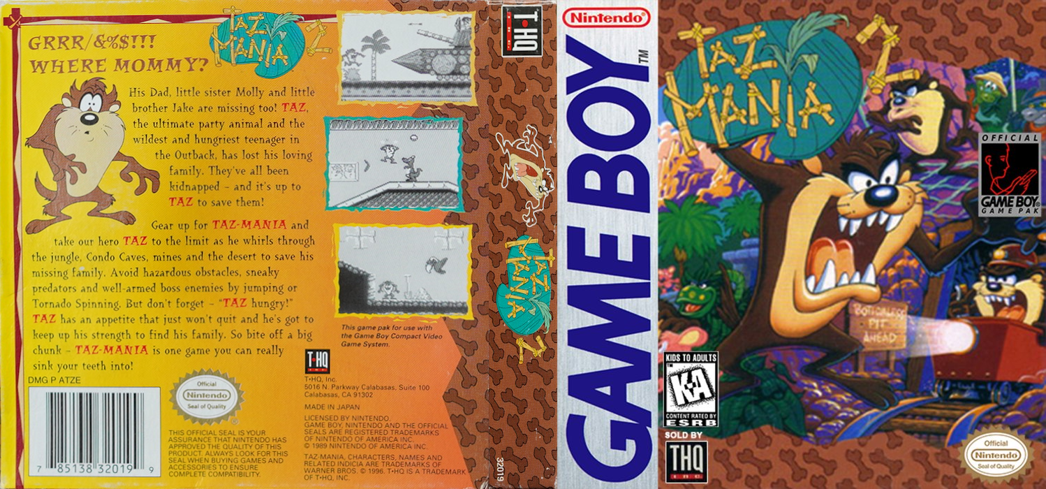 Taz-Mania 2 [US] gb 1997 Box Art