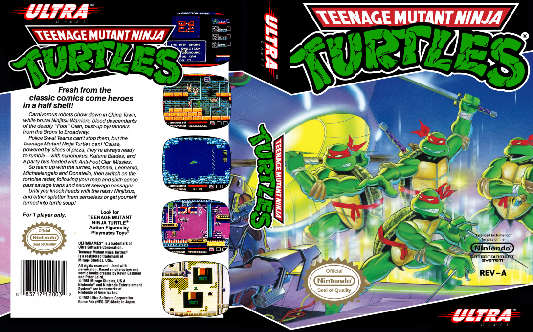 Teenage Mutant Ninja Turtles [US] nes 1989 Box Art