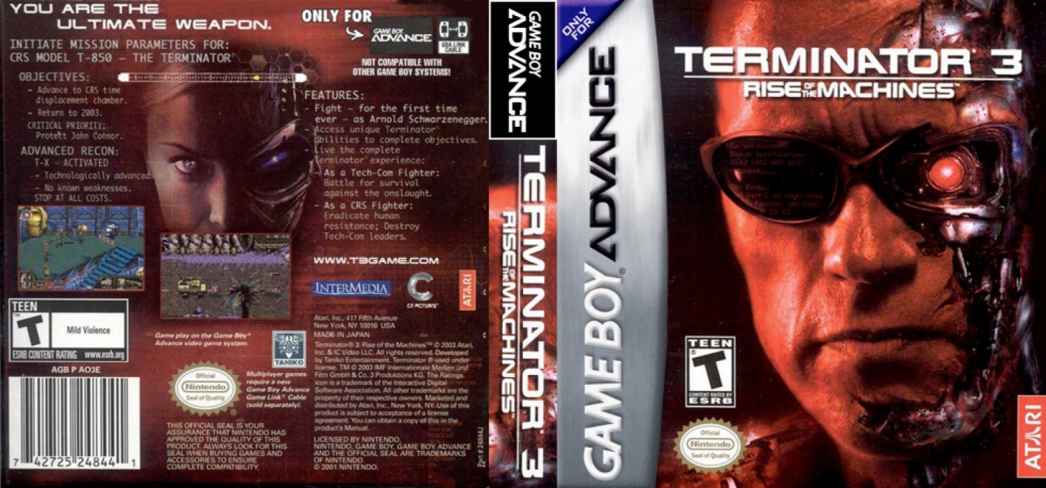 Terminator 3 : Rise of the Machines [US] gba 2003 Box Art