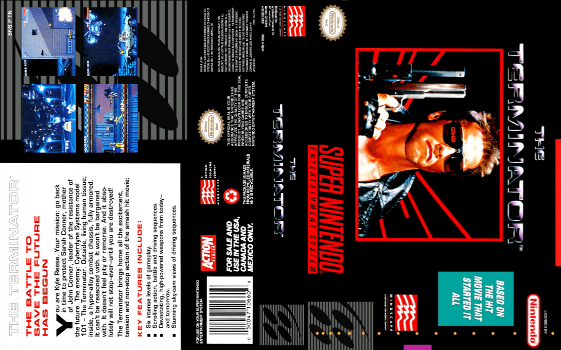 The Terminator [US] snes 1993 Box Art