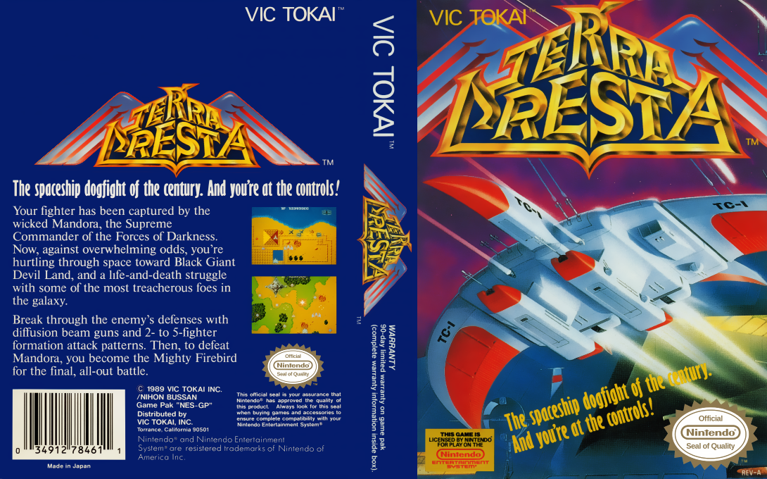 Terra Cresta [US] nes 1990 Box Art