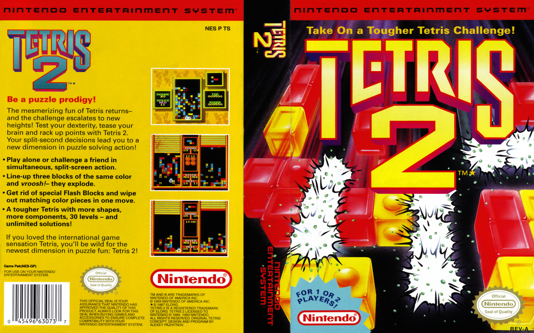 Tetris 2 [US] nes 1993 Box Art