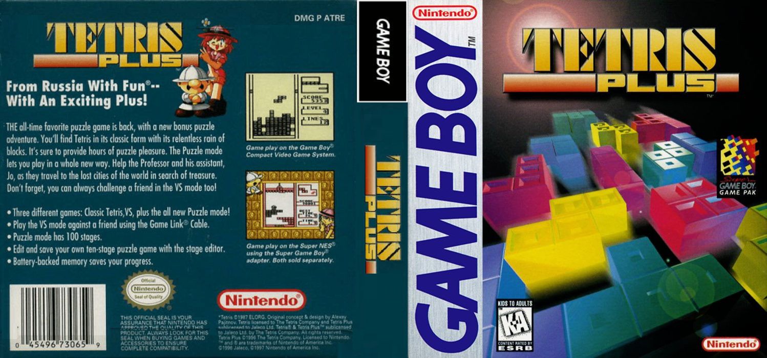 Tetris Plus [US,EU] gb 1997 Box Art