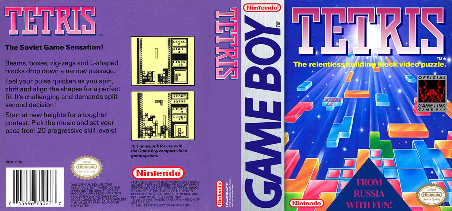 Tetris [WOR] gb 1989 Box Art