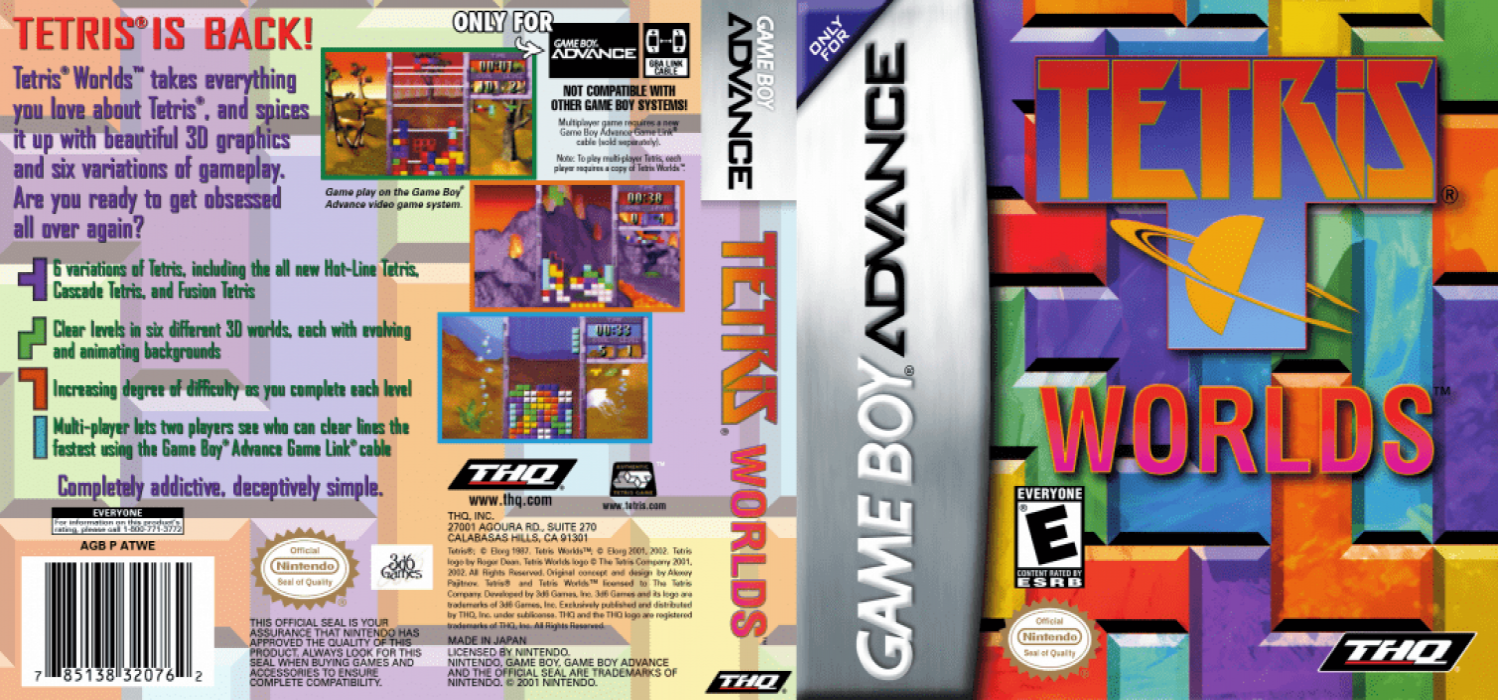 Tetris Worlds [US] gba 2001 Box Art