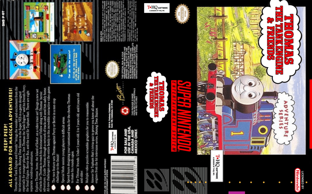 Thomas the Tank Engine & Friends [US] snes 1993 Box Art