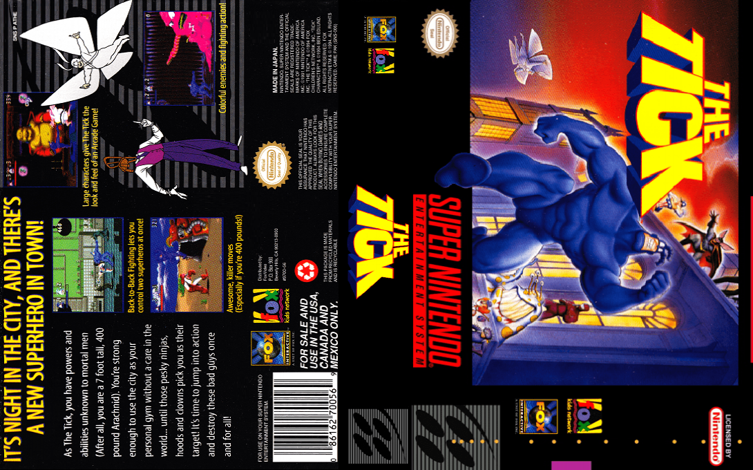 The Tick [US] snes 1994 Box Art