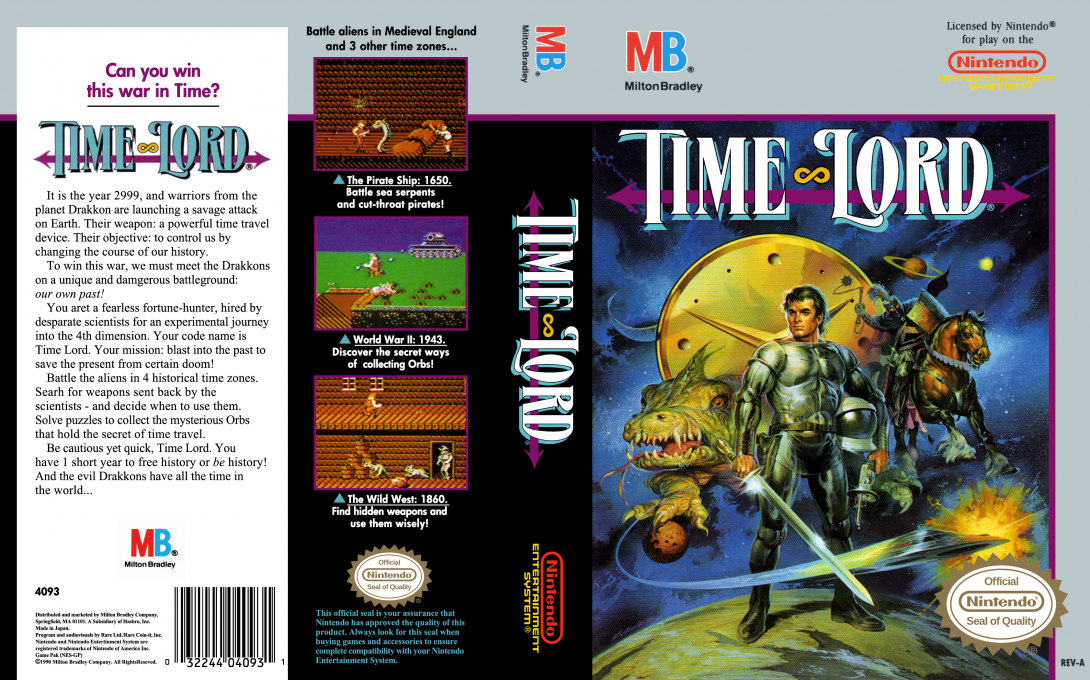Time Lord [US] nes 1990 Box Art