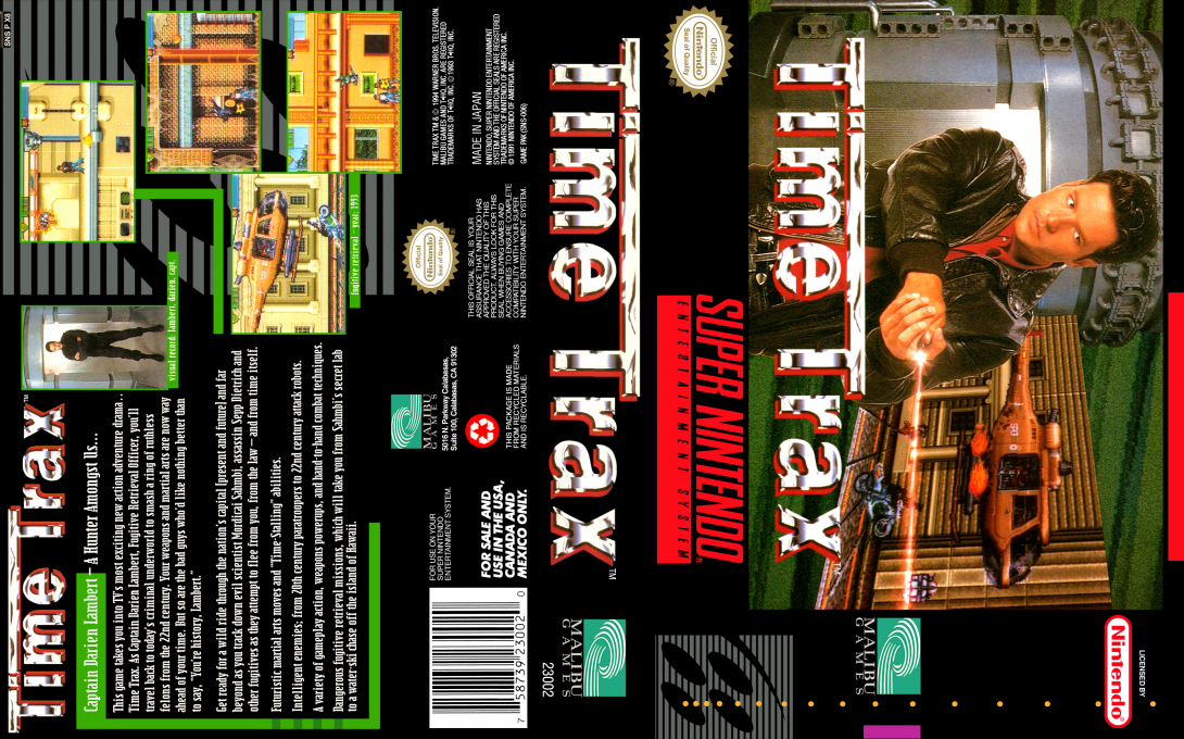 Time Trax [US] snes 1994 Box Art