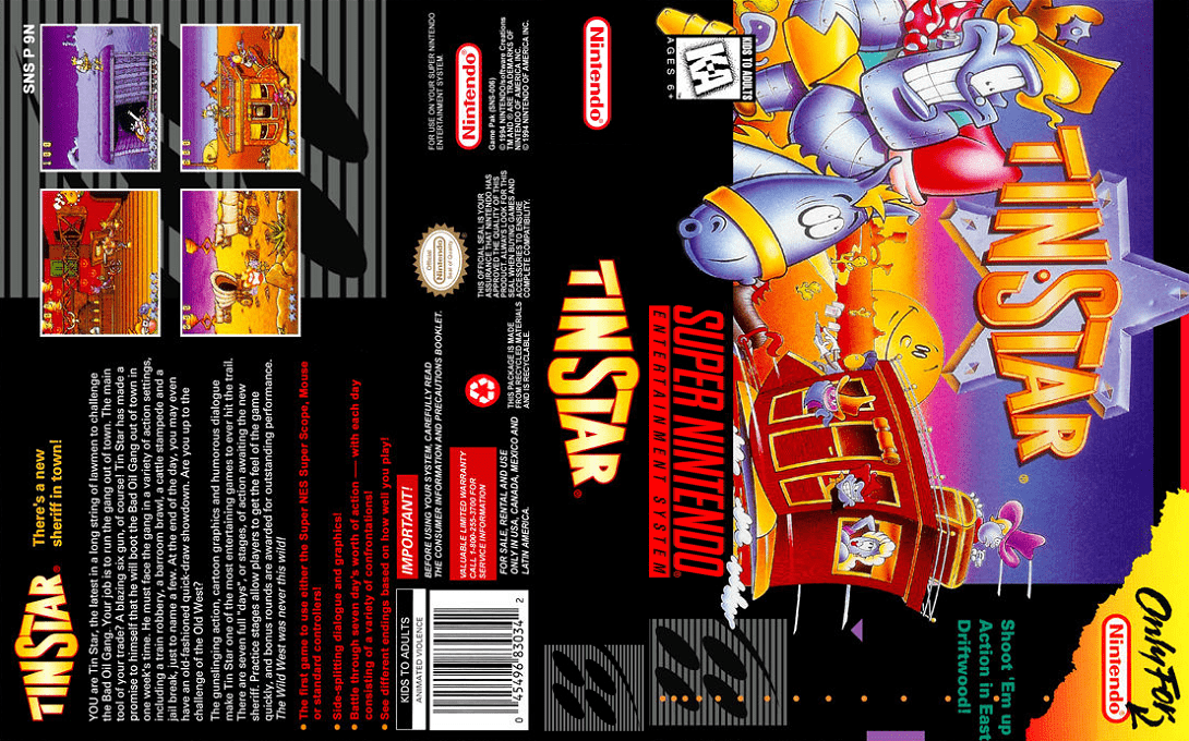Tin Star [US] snes 1994 Box Art