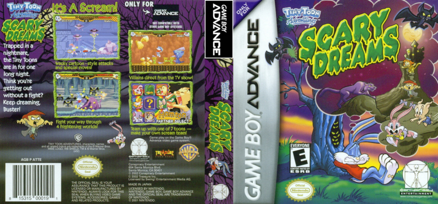 Tiny Toon Adventures : Scary Dreams [US] gba 2002 Box Art