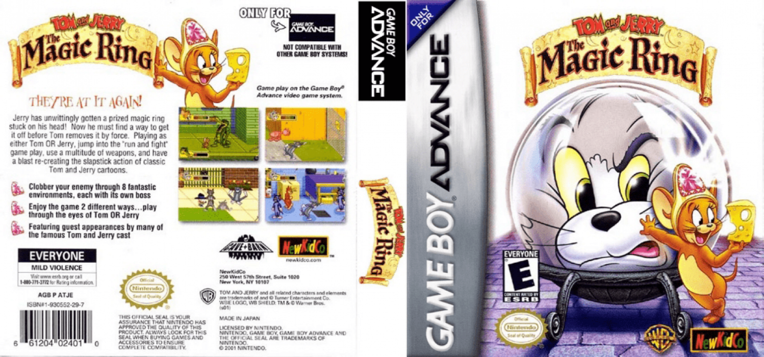 Tom and Jerry : The Magic Ring [US] gba 2002 Box Art