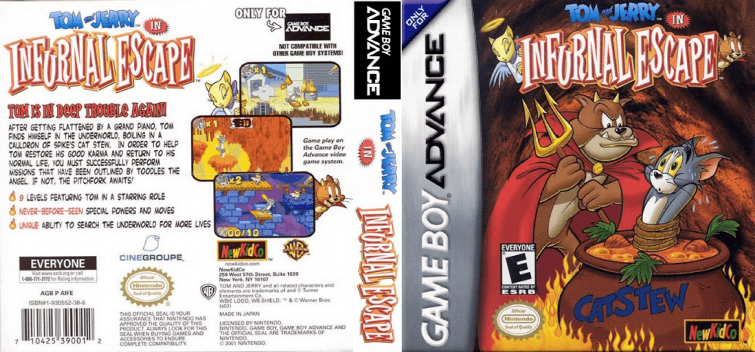 Tom and Jerry in Infurnal Escape [US] gba 2003 Box Art