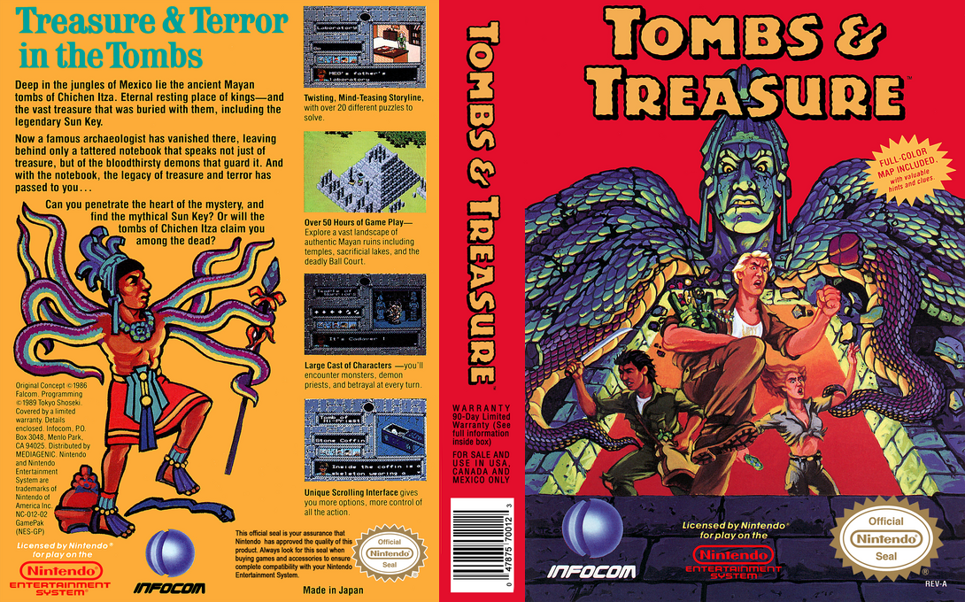 Tombs & Treasure [US] nes 1991 Box Art