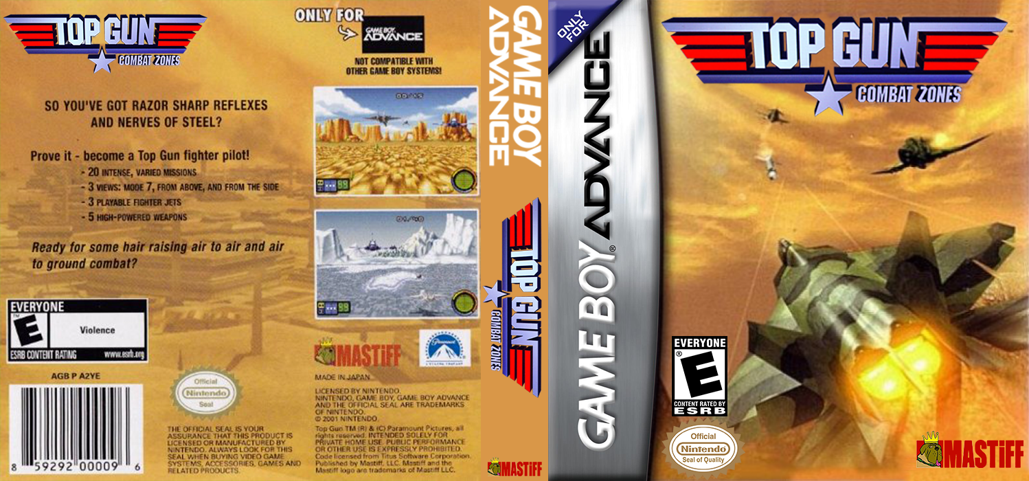 Top Gun : Combat Zones [US] gba 2004 Box Art