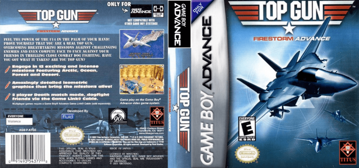 Top Gun : Firestorm Advance [US,EU] gba 2002 Box Art