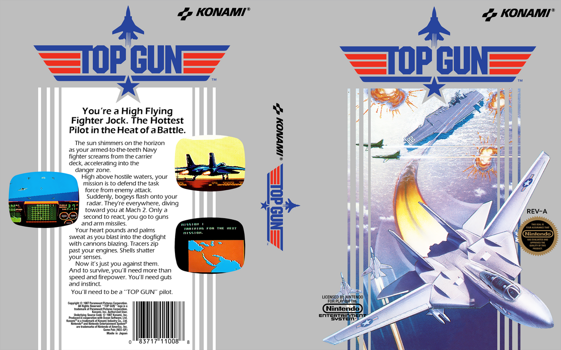 Top Gun [US] nes 1987 Box Art