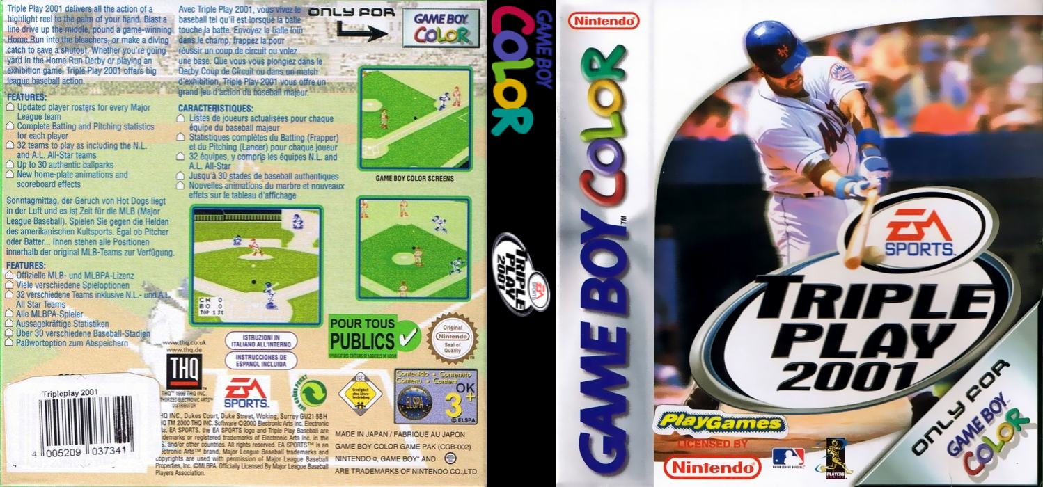 Triple Play 2001 [US,EU] gbc 2000 Box Art
