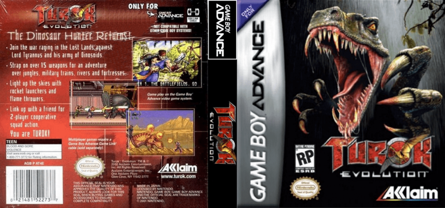 Turok : Evolution [US] gba 2002 Box Art