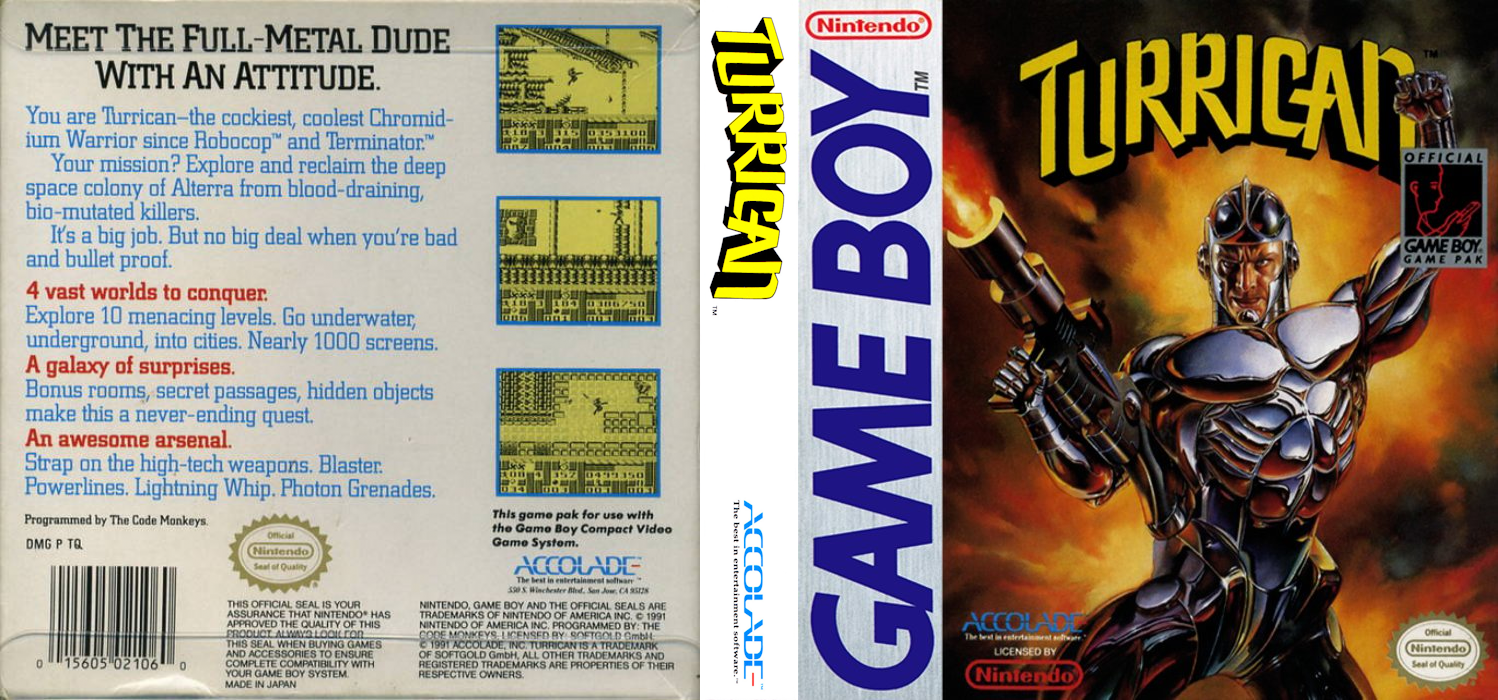 Turrican [US,EU] gb 1991 Box Art