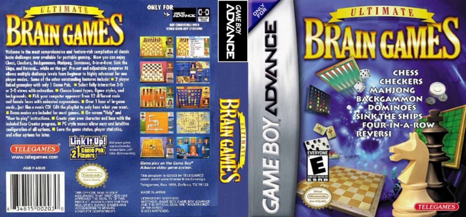 Ultimate Brain Games [US,EU] gba 2003 Box Art