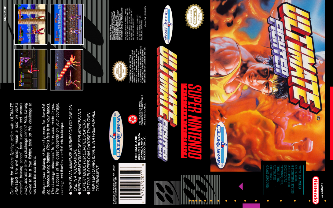 Ultimate Fighter [US] snes 1994 Box Art