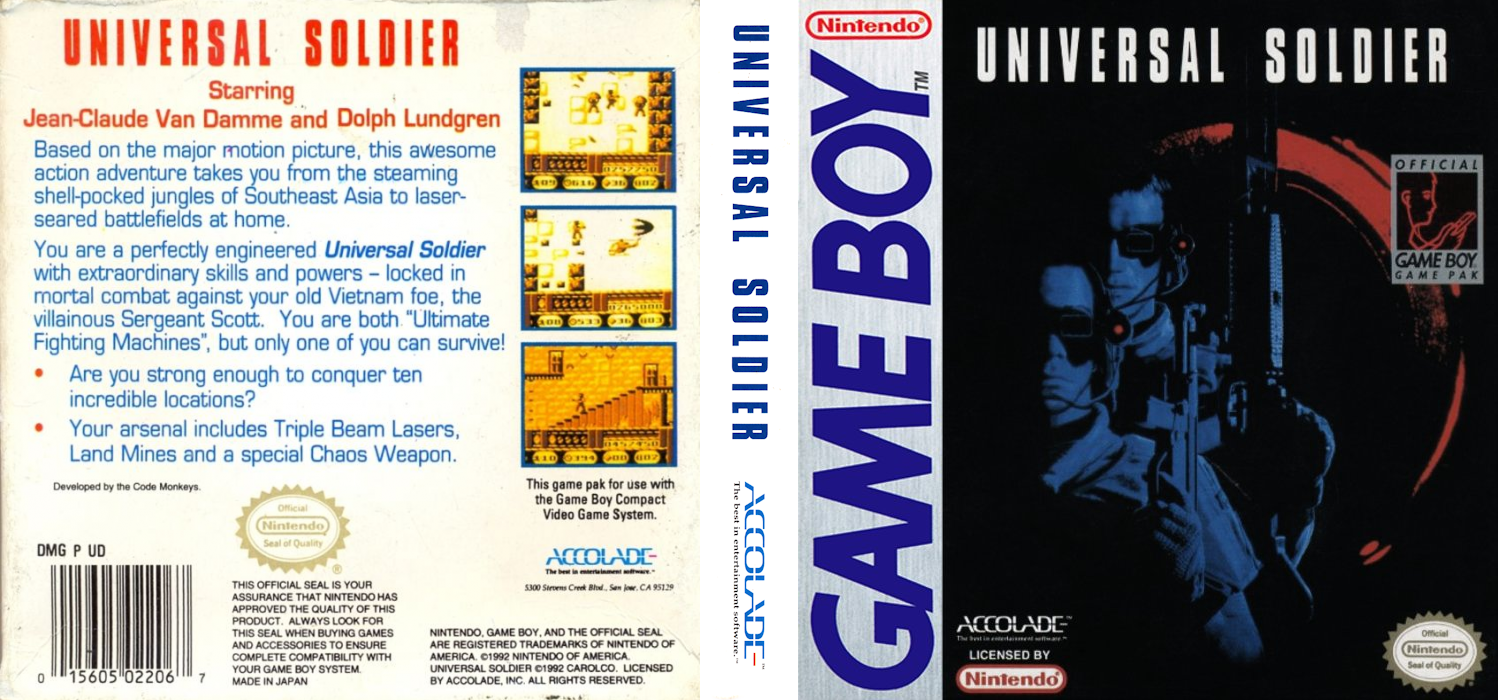 Universal Soldier [US,EU] gb 1992 Box Art