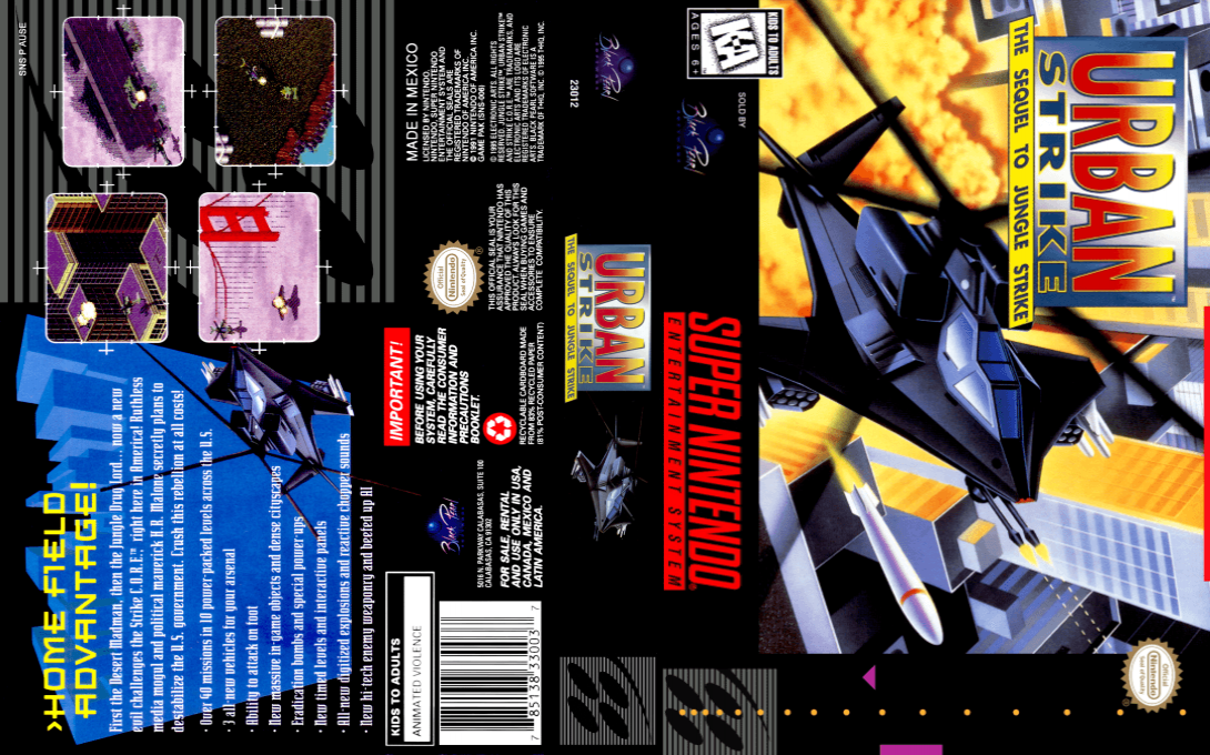 Urban Strike [US] snes 1995 Box Art