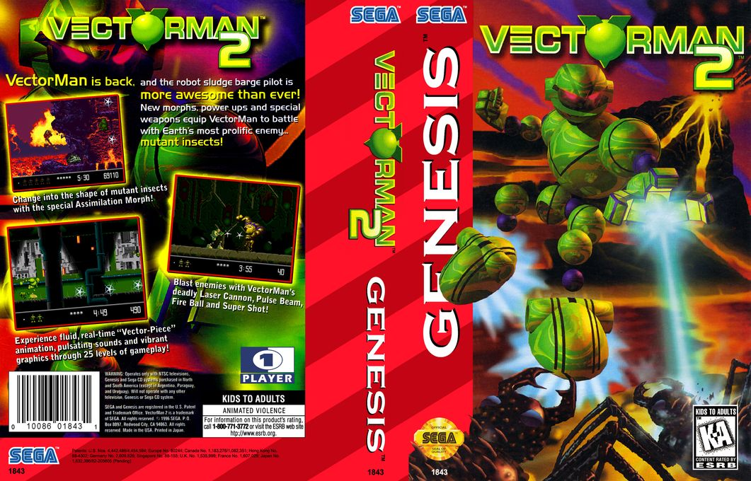 Vectorman 2 [US] segaMD 1996 Box Art