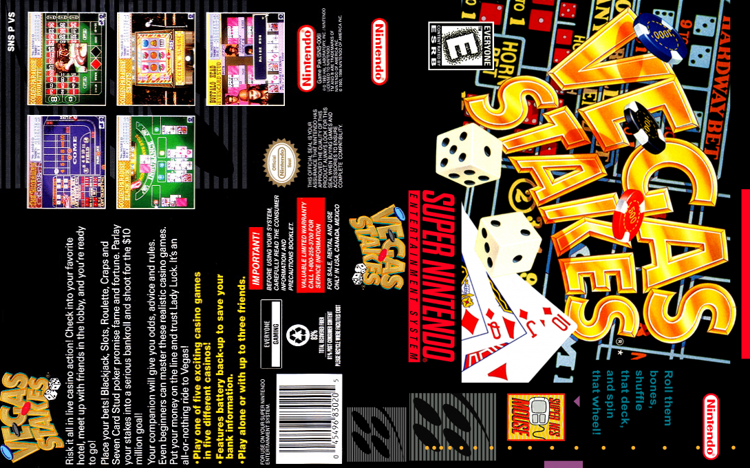 Vegas Stakes [US] snes 1993 Box Art