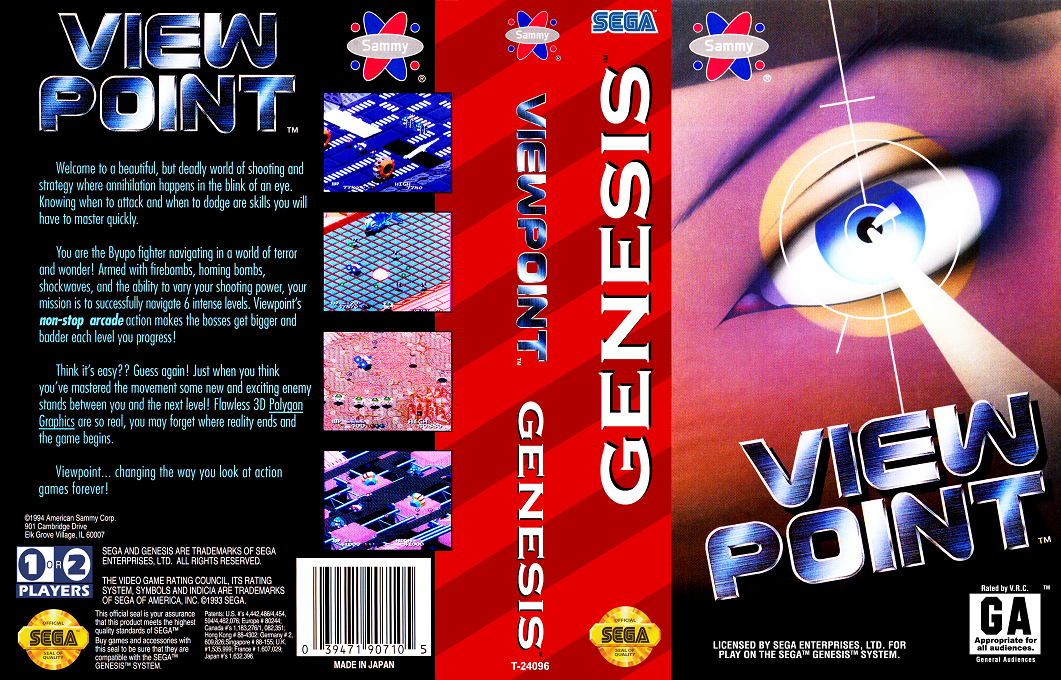 Viewpoint [US] segaMD 1994 Box Art