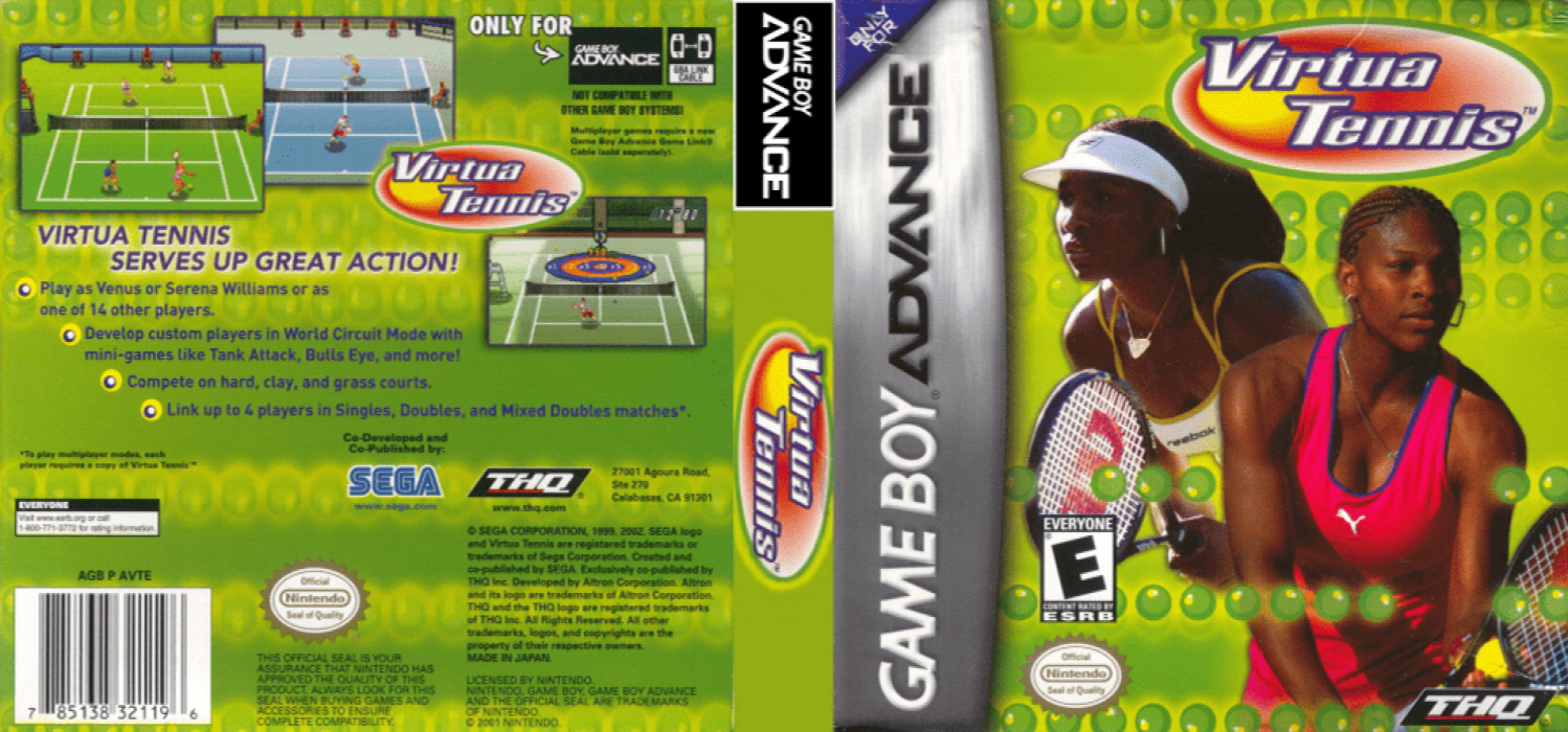 Virtua Tennis [US] gba 2002 Box Art