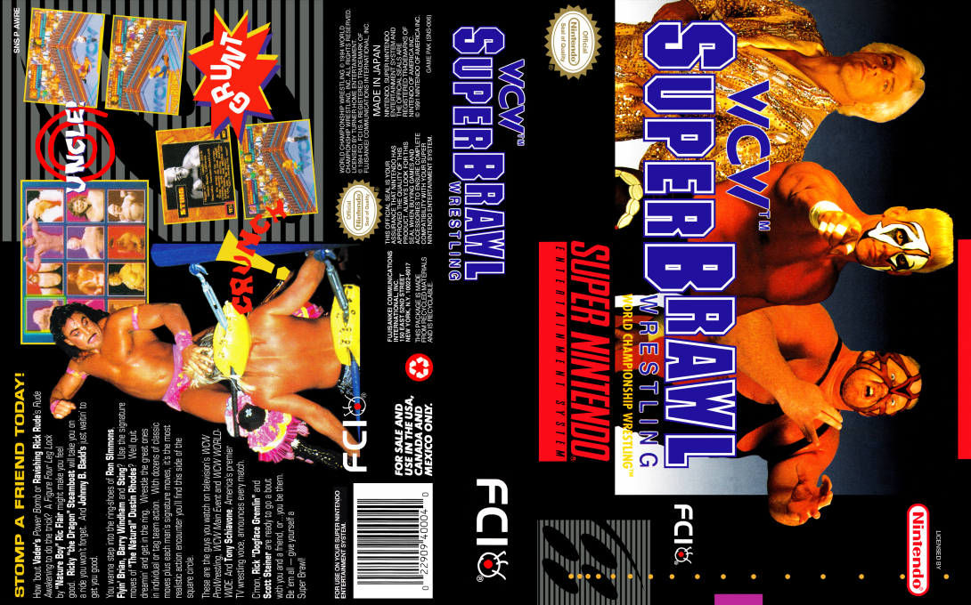 WCW Super Brawl Wrestling [US] snes 1994 Box Art