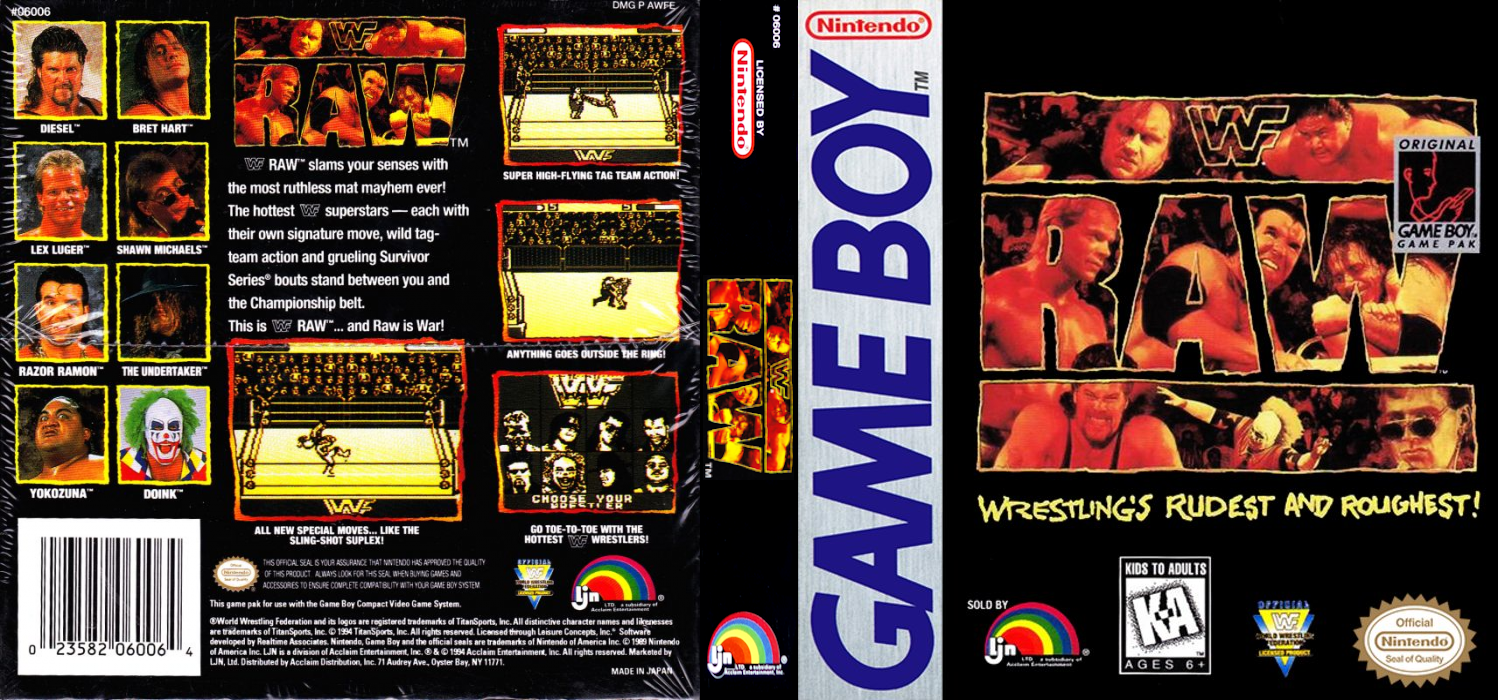WWF Raw [US,EU] gb 1994 Box Art