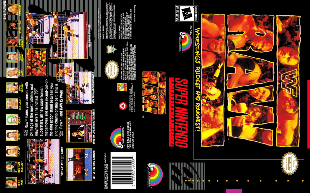 WWF Raw [US] snes 1994 Box Art