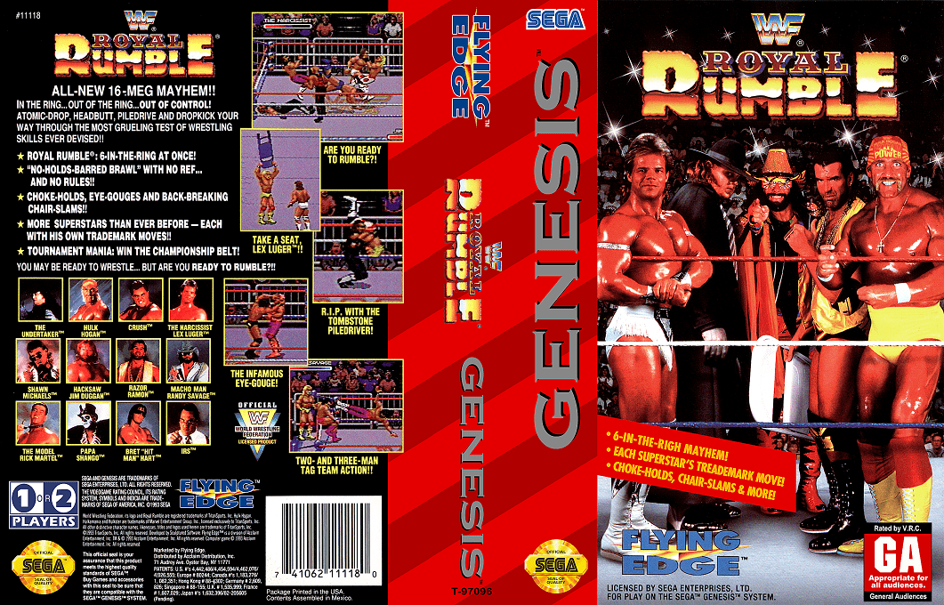 WWF Royal Rumble [WOR] segaMD 1993 Box Art