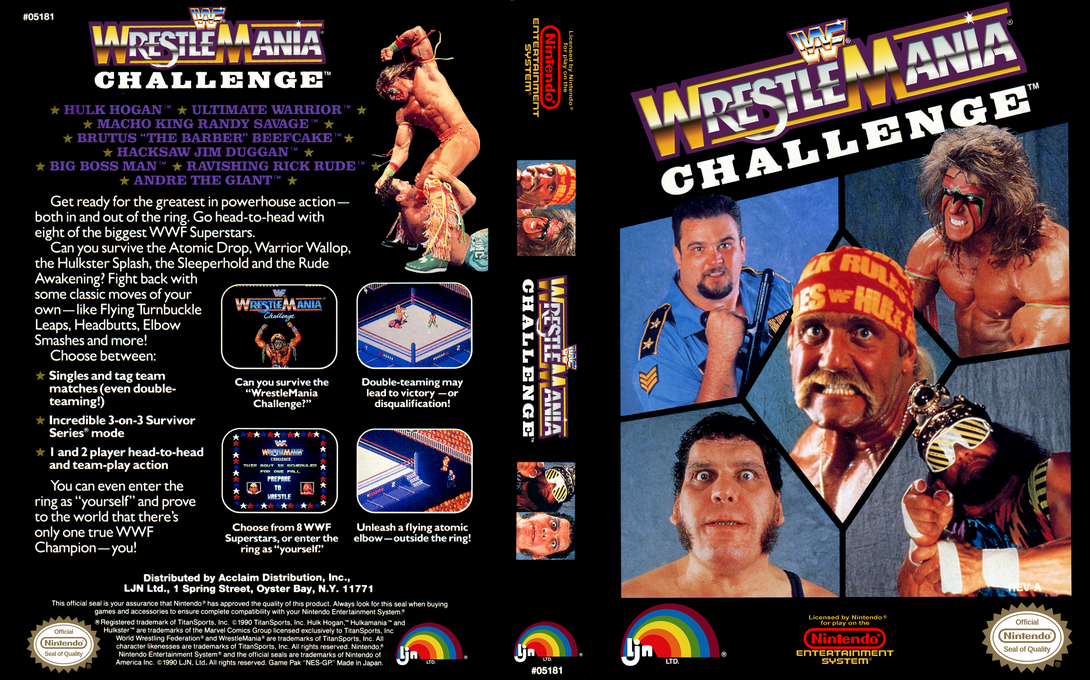 WWF Wrestlemania Challenge [US] nes 1990 Box Art