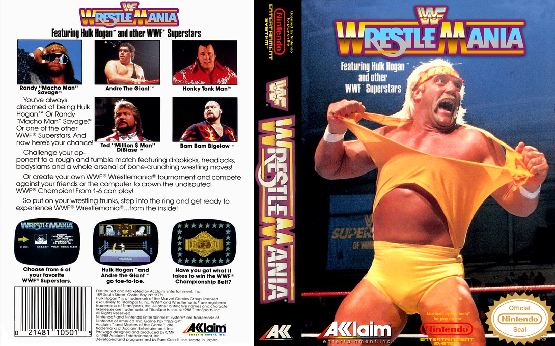 WWF WrestleMania [US] nes 1989 Box Art