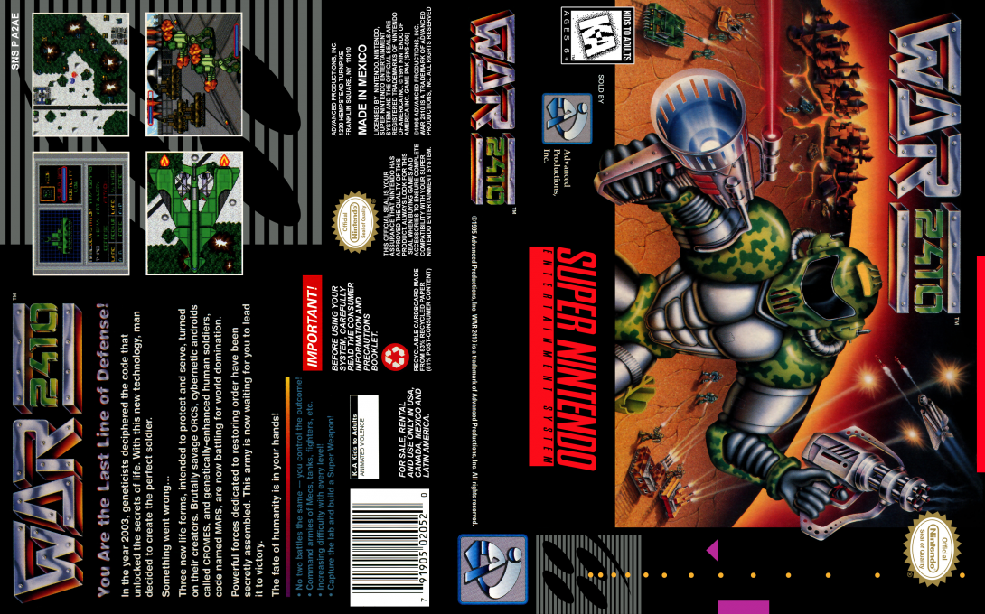 War 2410 [US] snes 1995 Box Art