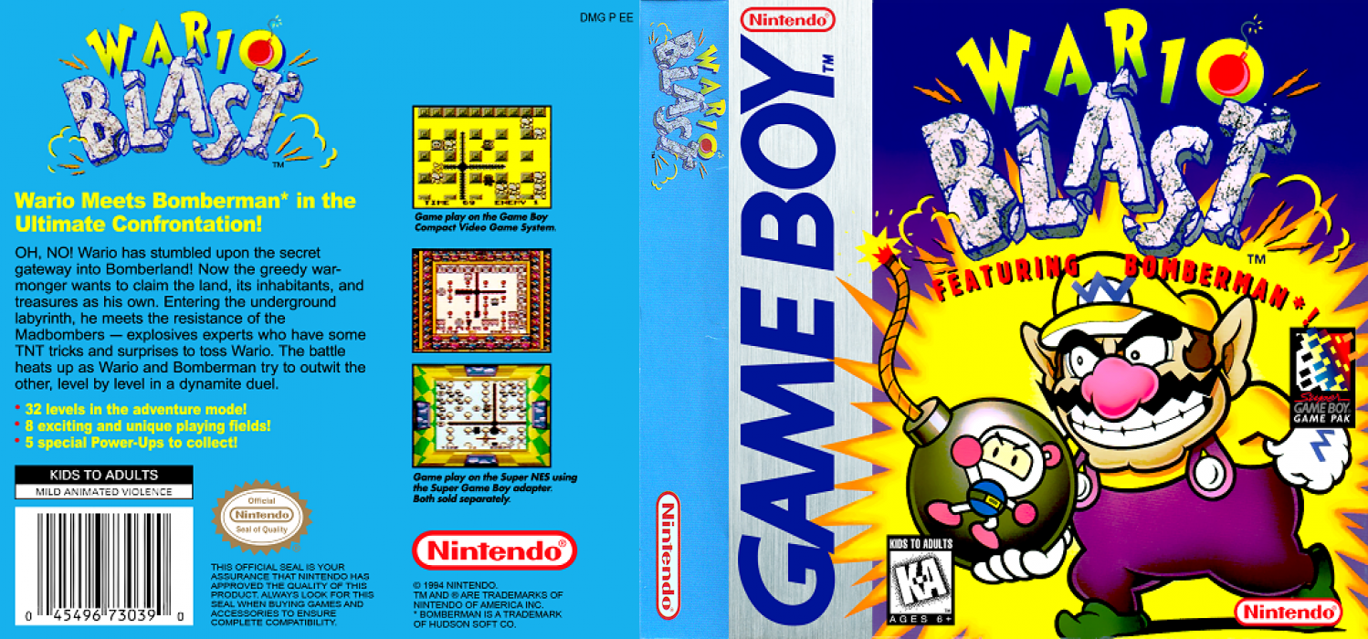 Bomber Man GB [US,EU] gb 1994 Box Art