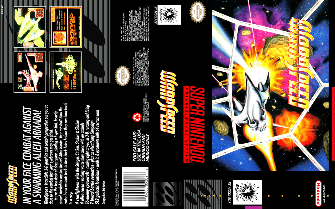WarpSpeed [US] snes 1992 Box Art