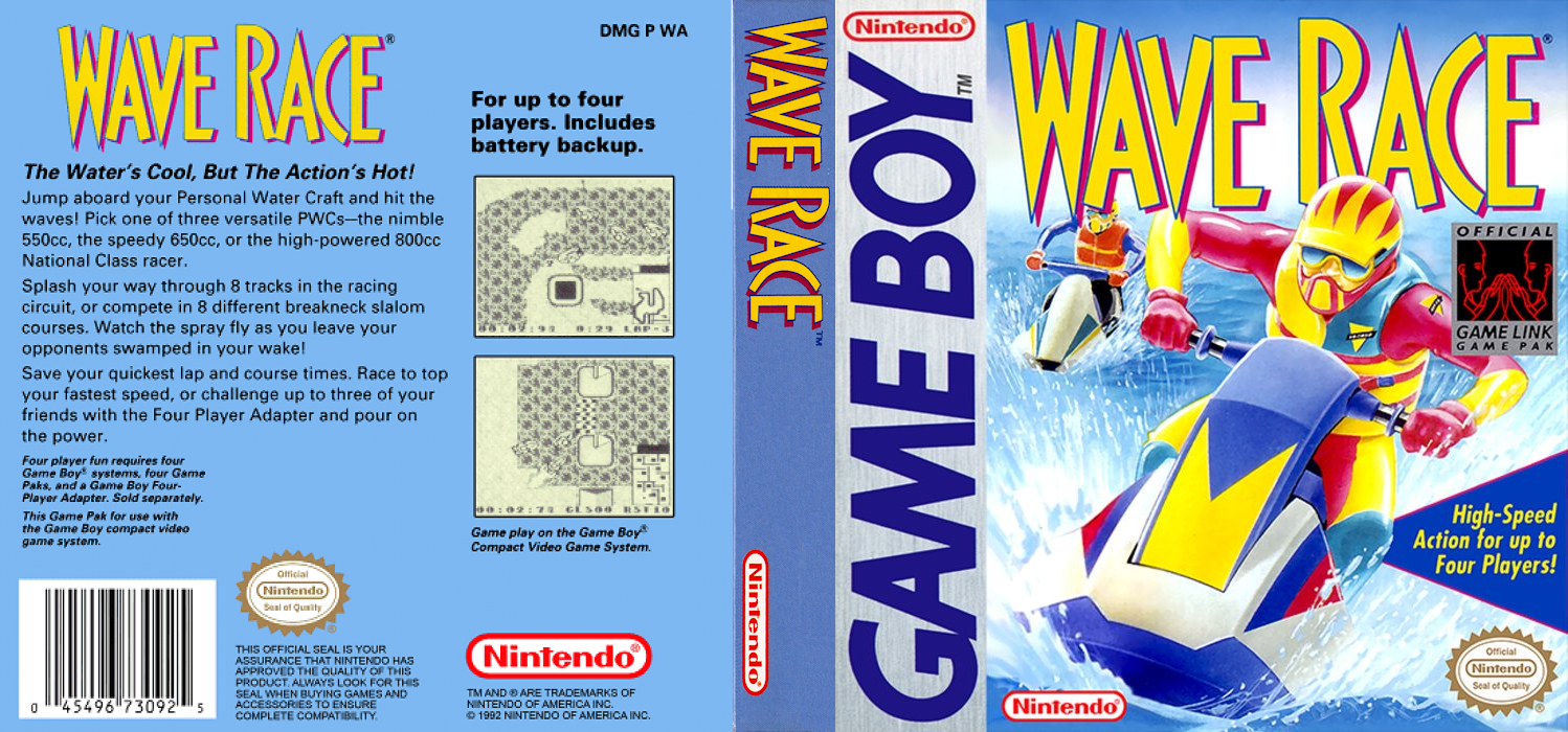Wave Race [US,EU] gb 1992 Box Art