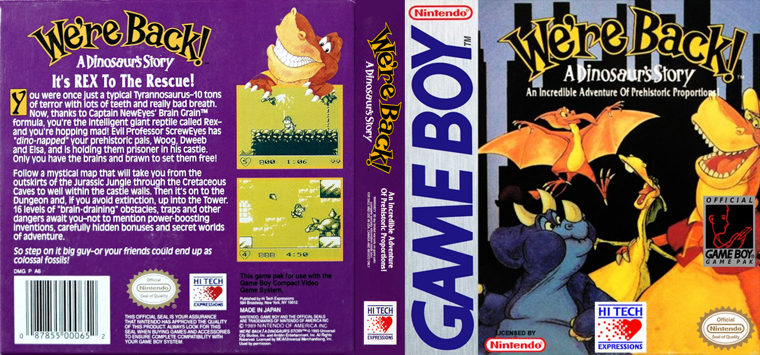 We’re Back! : A Dinosaur’s Story [US,EU] gb 1993 Box Art