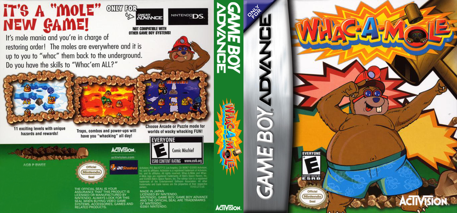 Whac-A-Mole [US] gba 2005 Box Art