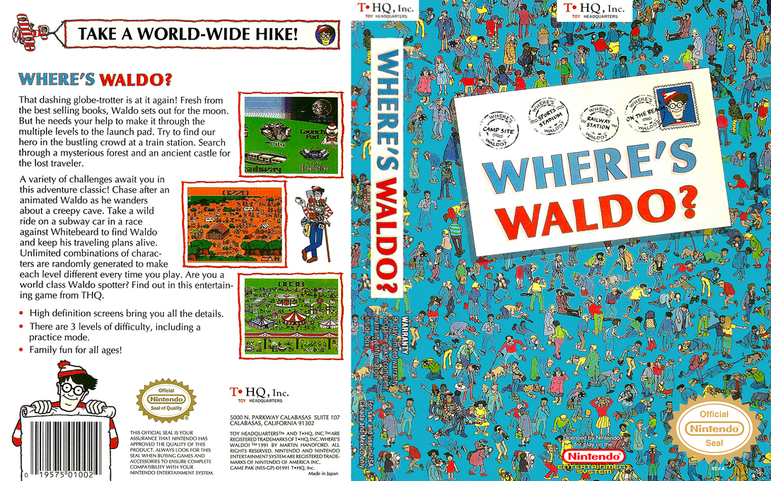Where’s Waldo? [US] nes 1991 Box Art
