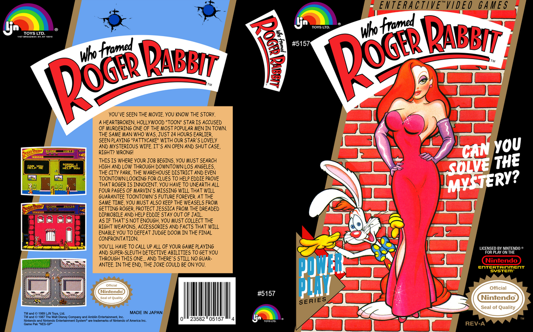 Who Framed Roger Rabbit [US] nes 1989 Box Art