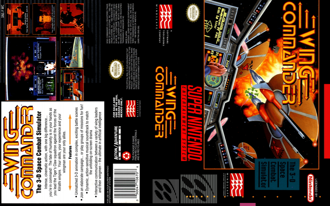Wing Commander [US] snes 1992 Box Art