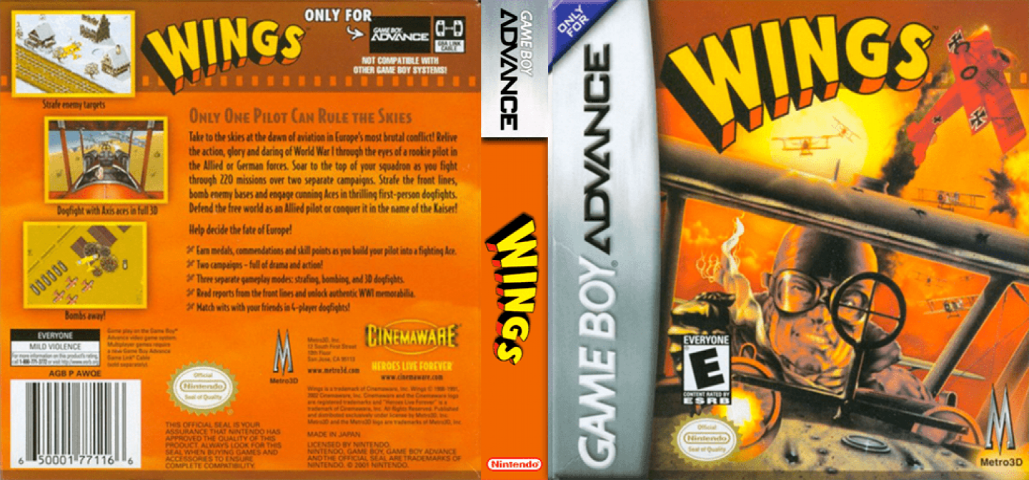 Wings [US] gba 2003 Box Art